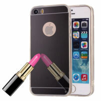 Zrcadlový ochranný kryt pro iPhone 5 / 5S / SE (2016) – černý
