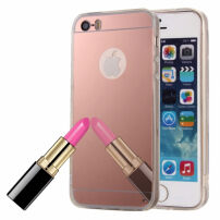 Zrcadlový ochranný kryt pro iPhone 5 / 5S / SE (2016) – růžový