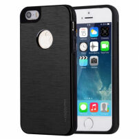 MOTOMO kovový ochranný zadní kryt pro Apple iPhone 5 / 5S / SE (2016) – černý