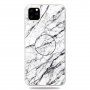 Kryt s držákem s 3D diamantovou texturou pro iPhone 11 Pro Max - bílý mramor