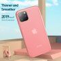 Baseus silikonový transparentní kryt pro iPhone 11 Pro Max - červený