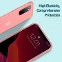 Baseus silikonový transparentní kryt pro iPhone 11 Pro Max - červený