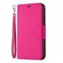 Flipové pouzdro z PU kůže s poutkem pro iPhone 11 - fuchsiové