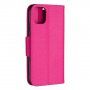 Flipové pouzdro z PU kůže s poutkem pro iPhone 11 - fuchsiové