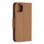 Flipové pouzdro z PU kůže s poutkem pro iPhone 11 - hnědé