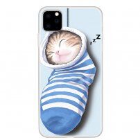 Měkký plastový kryt pro iPhone 11 - kotě v ponožce