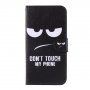 Flipové pouzdro se vzorem pro iPhone 11 Pro - Don't touch my phone