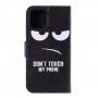 Flipové pouzdro se vzorem pro iPhone 11 Pro - Don't touch my phone