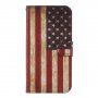 Flipové pouzdro se vzorem pro iPhone 11 Pro - retro vlajka USA