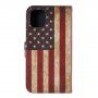 Flipové pouzdro se vzorem pro iPhone 11 Pro - retro vlajka USA