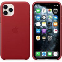 Originální Apple kožený kryt pro iPhone 11 Pro Max - červený