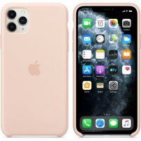 Originální Apple silikonový kryt pro iPhone 11 Pro Max - pískově růžový