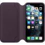 Originální Apple Folio kožené flipové pouzdro pro iPhone 11 Pro Max - lilkové 