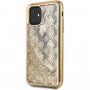 Guess 4G Peony Glitter přesýpací kryt pro iPhone 11 Pro Max - zlatý
