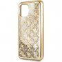Guess 4G Peony Glitter přesýpací kryt pro iPhone 11 Pro Max - zlatý