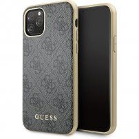 Guess 4G kryt s textilním povrchem pro iPhone 11 Pro Max - šedý