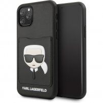 Karl Lagerfeld kryt se slotem na kartu pro iPhone 11 Pro Max - černý