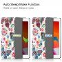 Pouzdro s funkcí uspání pro iPad 10,2" (2019-2021) - motýli a květiny