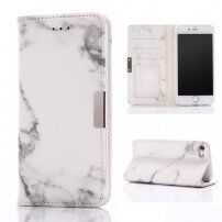Flipové pouzdro se vzorem mramoru pro iPhone SE (2020/2022) / 8 / 7 - šedé