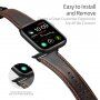 DUX DUCIS kožený řemínek pro Apple Watch Ultra 49mm / 46mm / 45mm / 44mm / 42mm - kávově hnědý