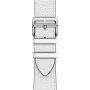 Kožený řemínek pro Apple Watch Ultra 49mm / 46mm / 45mm / 44mm / 42mm - bílý