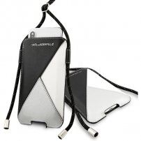 Karl Lagerfeld pouzdro s popruhem pro iPhone 11 Pro Max - černé / šedé