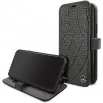 Mercedes Quilted Perf flipové pouzdro pro iPhone 11 - černé