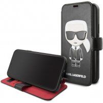 Karl Lagerfeld Ikonik flipové pouzdro pro iPhone 11 - černé