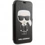 Karl Lagerfeld Ikonik flipové pouzdro pro iPhone 11 - černé