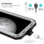 Super odolné pouzdro z kovu, silikonu a tvrzeného skla pro iPhone 11 Pro - stříbrné