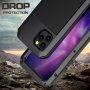 Super odolné pouzdro z kovu, silikonu a tvrzeného skla pro iPhone 11 Pro Max - černé