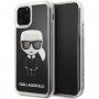 Karl Lagerfeld kryt s přesýpacími třpytkami pro iPhone 11 Pro Max - černý