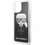 Karl Lagerfeld kryt s přesýpacími třpytkami pro iPhone 11 Pro Max - černý