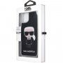 Karl Lagerfeld kryt s přesýpacími třpytkami pro iPhone 11 Pro Max - černý