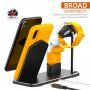 Bezdrátový stojánek pro iPhone s prostorem na nabíjecí kabel pro Apple Watch / AirPods - 10W - černý