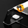 Bezdrátová hliníková nabíjecí stanice pro iPhone / Apple Watch / AirPods - černá