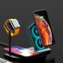 Bezdrátová hliníková nabíjecí stanice pro iPhone / Apple Watch / AirPods - černá