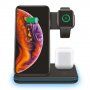 Z5 3v1 bezdrátový stojánek pro iPhone / Apple Watch s Lightning konektorem pro AirPods - 15W - černý