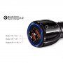 Autonabíječka s porty 2x USB-A - 30W - černá