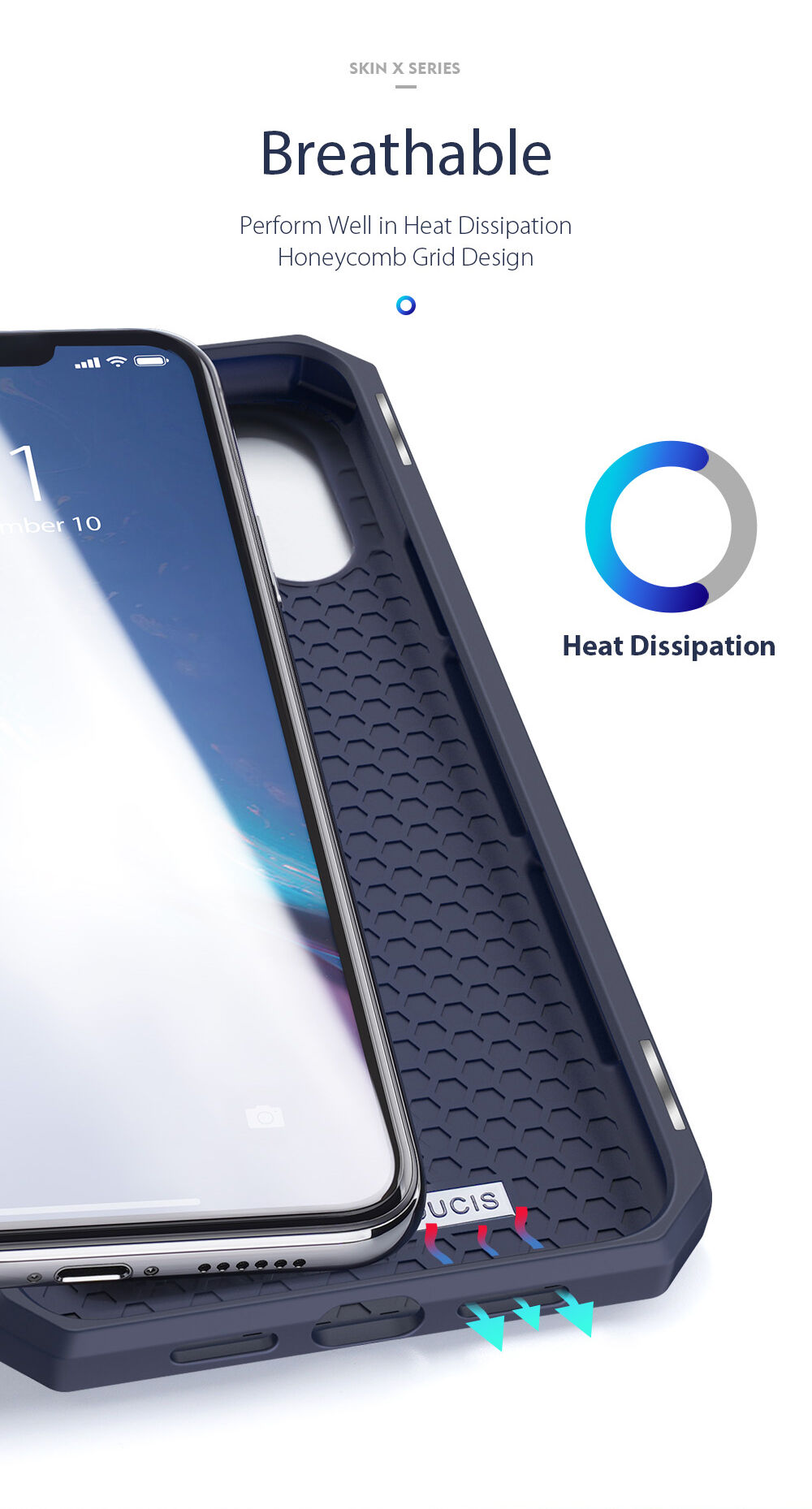 Dux Ducis flipové pouzdro se slotem na karty pro iPhone XR - modré