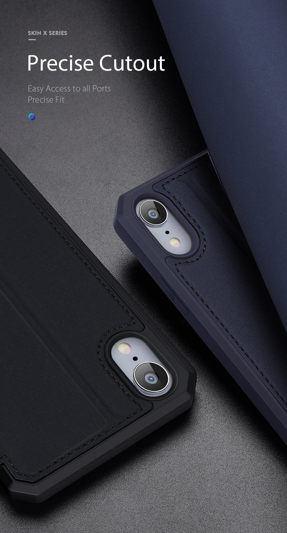 Dux Ducis flipové pouzdro se slotem na karty pro iPhone XR - černé