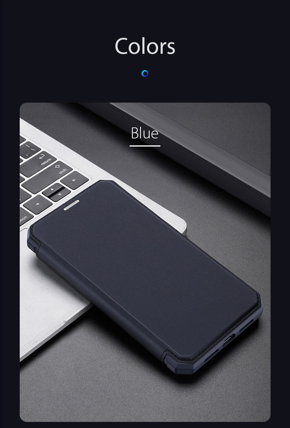 Dux Ducis flipové pouzdro se slotem na karty pro iPhone XR - černé
