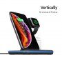 Z5 3v1 bezdrátový stojánek pro iPhone / Apple Watch s Lightning konektorem pro AirPods - 15W - černý