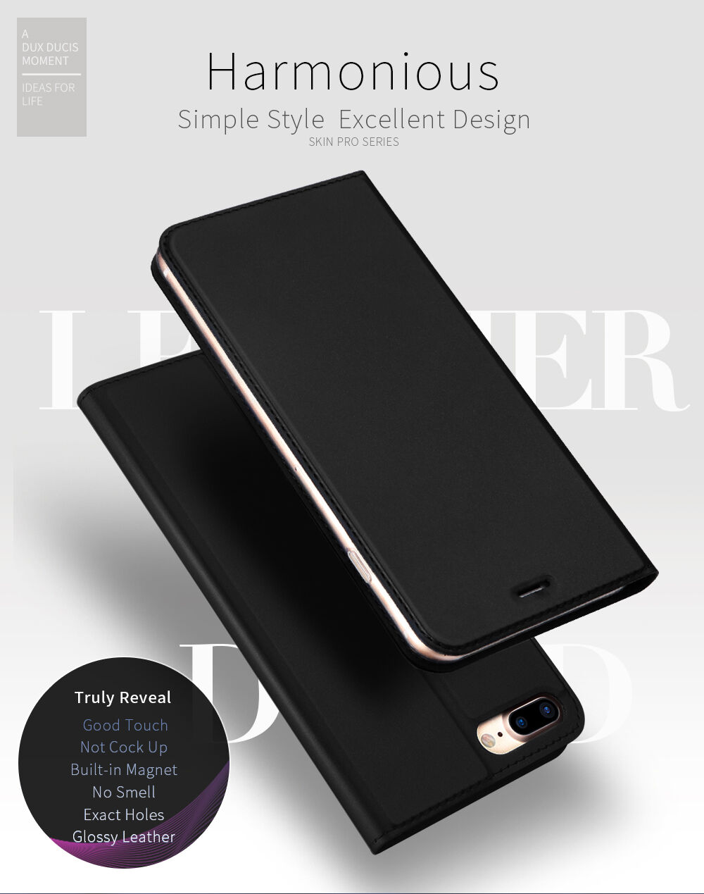 Dux Ducis flipové pouzdro se stojánkem pro iPhone 7 Plus / 8 Plus - černé