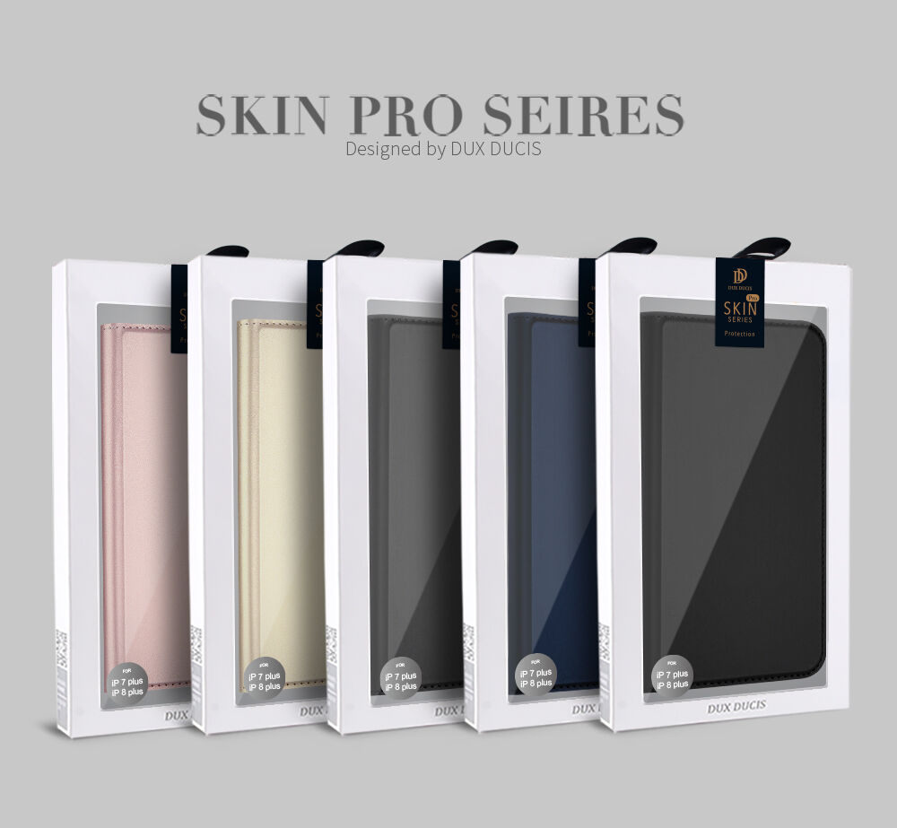 Dux Ducis flipové pouzdro se stojánkem pro iPhone 7 Plus / 8 Plus - zlaté Dux Ducis flipové pouzdro se stojánkem pro iPhone 7 Plus / 8 Plus - zlaté