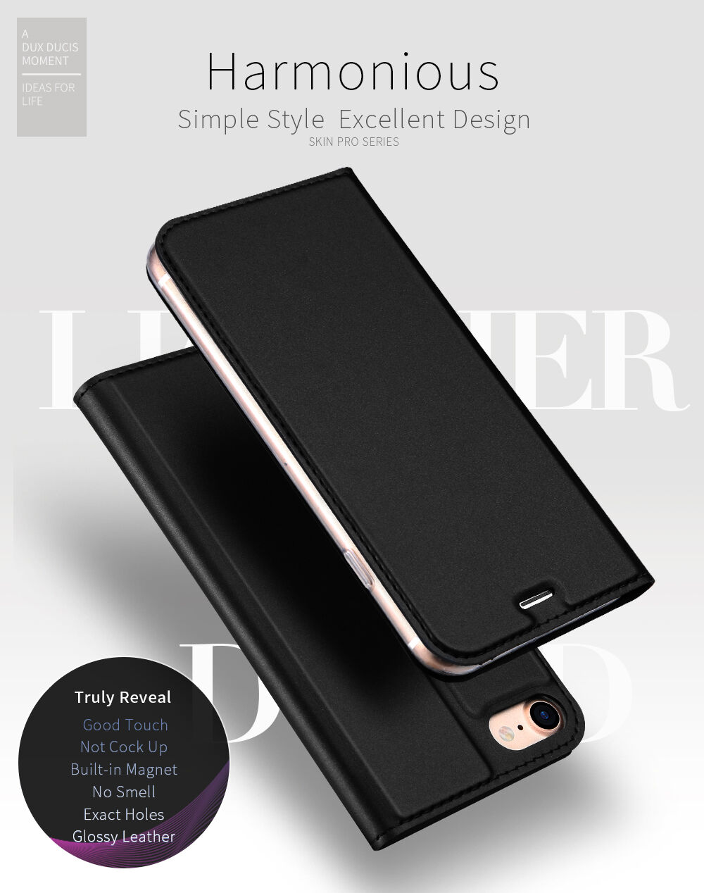 DUX DUCIS Skin Pro flipové pouzdro pro iPhone 7 / 8 / SE (2020/2022) - černé DUX DUCIS Skin Pro flipové pouzdro pro iPhone 7 / 8 / SE (2020/2022) - černé