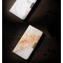 Flipové pouzdro se vzorem mramoru pro iPhone SE (2020/2022) / 8 / 7 - černé