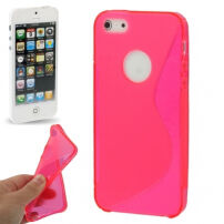 Ochranný plastový kryt "S line" pro iPhone 5 / 5S / SE (2016) - růžový