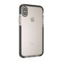 Kryt na iPhone XS / iPhone X se zesíleným rámečkem a ochranou proti pádu - černobílý