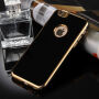 Obal na iPhone 6 / 6S s 360° ochranou a lesklými hranami - chrání přední i zadní stranu - černý